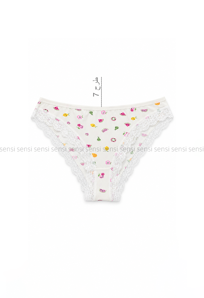 شورت طرح دارزنانه نوار گیپور دارکد30000021